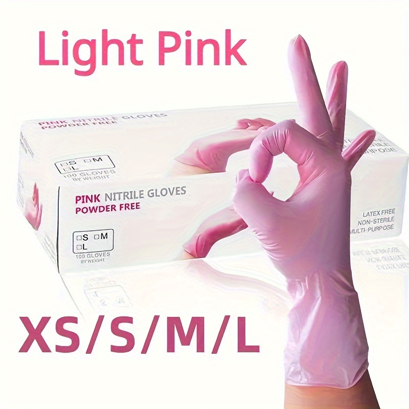 

Waterproof Pink Vinal Gloves - Foodservice Grade, Powder & Latex-free, Tear Resistant, Ambidextrous, Suitable For Outdoor, Bathroom, Toilet, Kitchen Use