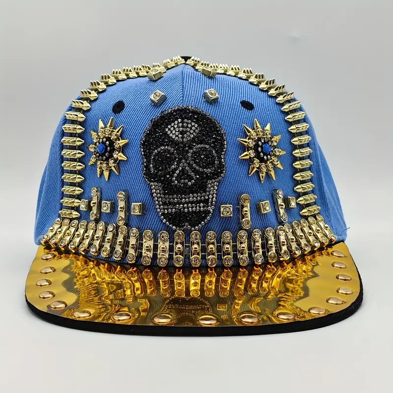 Neue Hip Hop Cap Metall Niet Snapback Baseball Cap... - Viceal