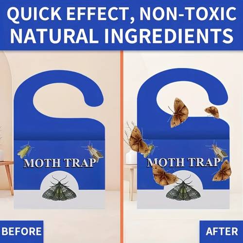 1/5/10pcs Non-Toxic Moth Traps - Sticky Boards, No Chemicals, No Pheromones, for Closet, Wardrobe, Cabinet Drawers, Kitchen, Bathroom - Effective Moth & Insect Killer, Easy-to-Use Traps, Closet Pest Control, , Durable Construction, Nobattery Traps, , Cockroach Trap, Fly Catcher Sticky, Fruit Fly Trap Indoor, Insect Catcher, Fly Killer, Moth Trap, Trap