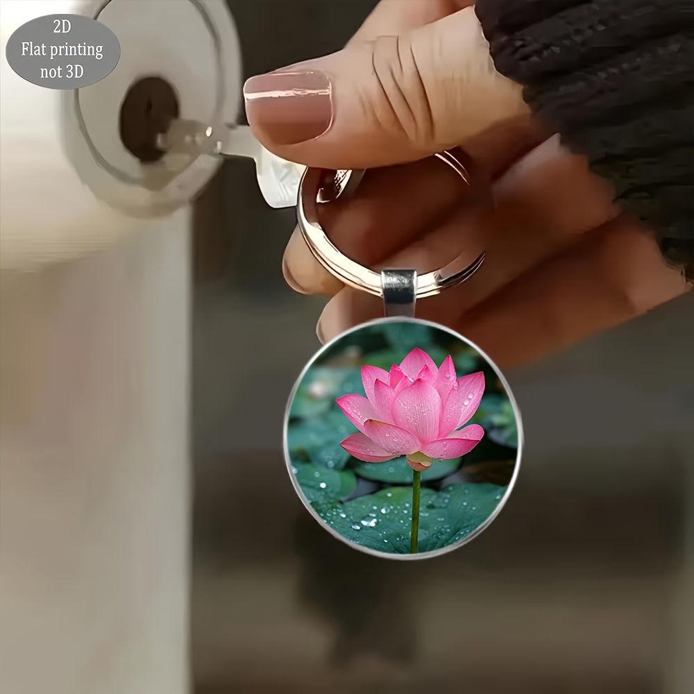 Exquisite Pink Dewdrop Keychain, 3pcs Set