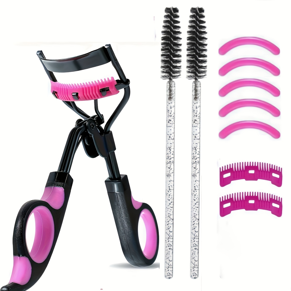 TEMU 10/13pcs Eyelash Curler Eyebrow Comb Tool Set. Comes With A Combed Eyelash Curler, Mascara Separator, 3-in-1 Eyebrow Comb, 2-in-1 Eyebrow Brush,