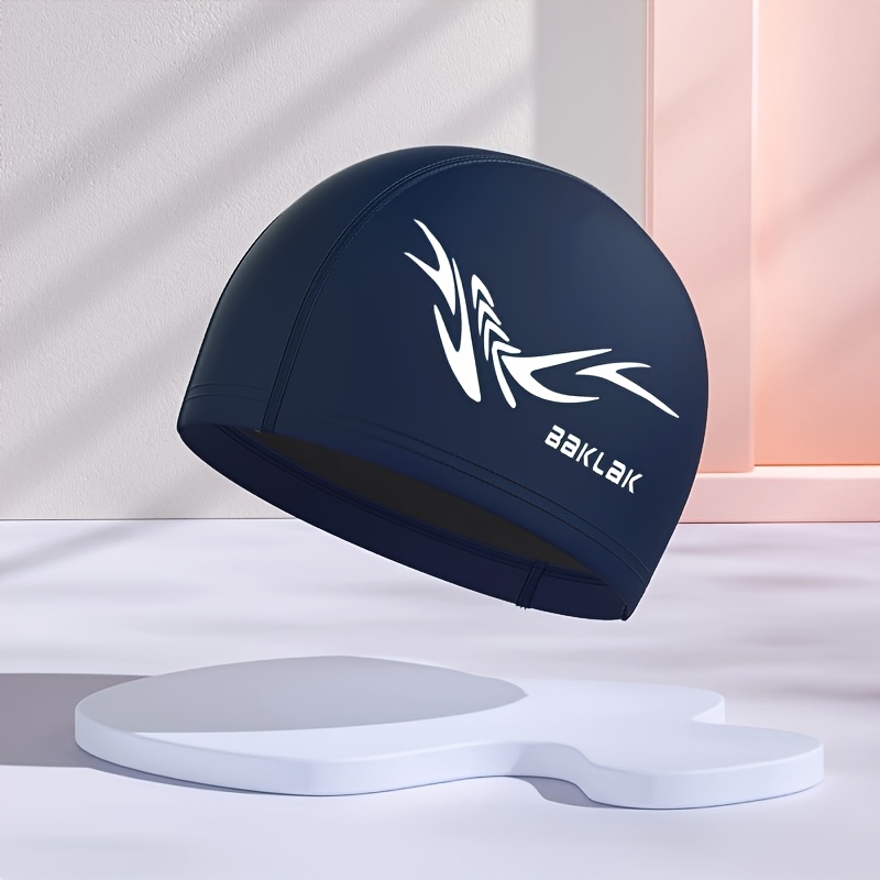 Image of Outdoor Sports Swimming High-elastic Swim Cap Breathable Comfortable Pu Coated Swim Cap Swimming Supplies Men Women Adult Plus Size Swim Cap