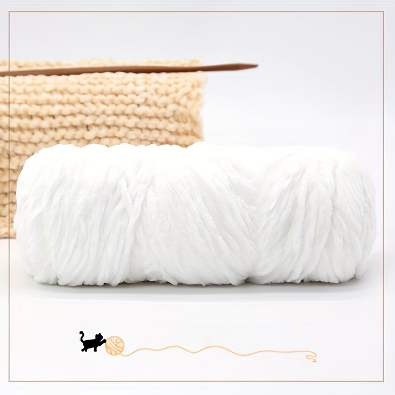Image of 1 Ball/set 100g Chenille Medium-thick Knitted Yarn, 100% Polyester, Approximately 110m Per , Suitable For Hats, Scarves, Gloves, 3./ball