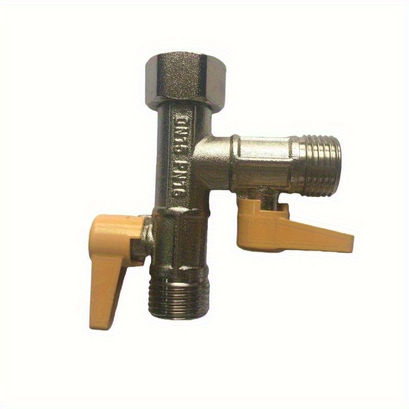 Image of 3 Way Shower Diverter Valve T Adapter For Brass Water Diverter G1/2, Controls Water Flow For Showerhead And Hose