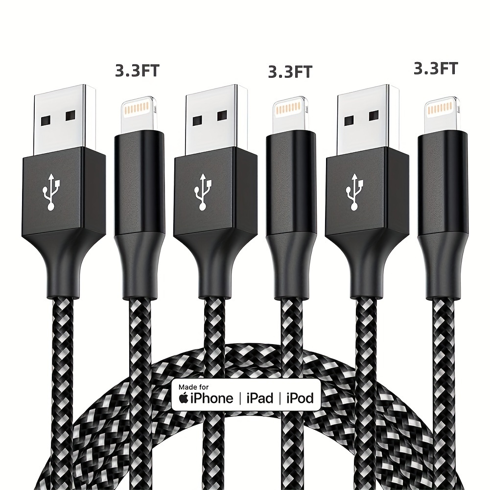 

[mfi Certification] 3-packs For Iphone Quick Charging Cable Usb To Quick Charging Cable For Iphone 14/14 Plus/14 Pro/14 Pro Max/13/13pro/12/12 Pro/12 Pro Max/11//ipod