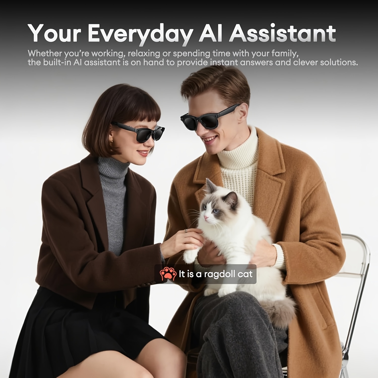 Smart Glasses with Wireless Connectivity & AI Camera