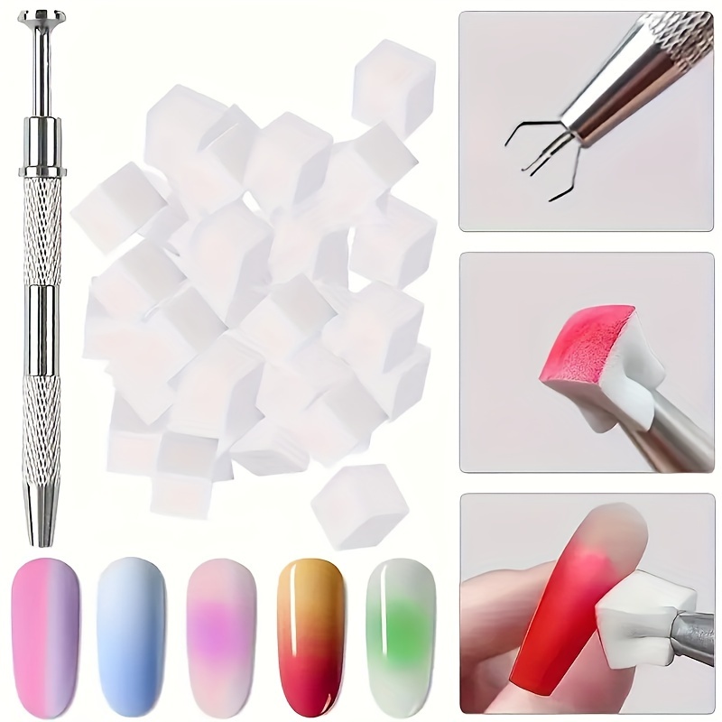 

100pcs Art Sponge Set Pen - Stamping Sponges For Manicure Foundation & - , Non-electric, Battery-free