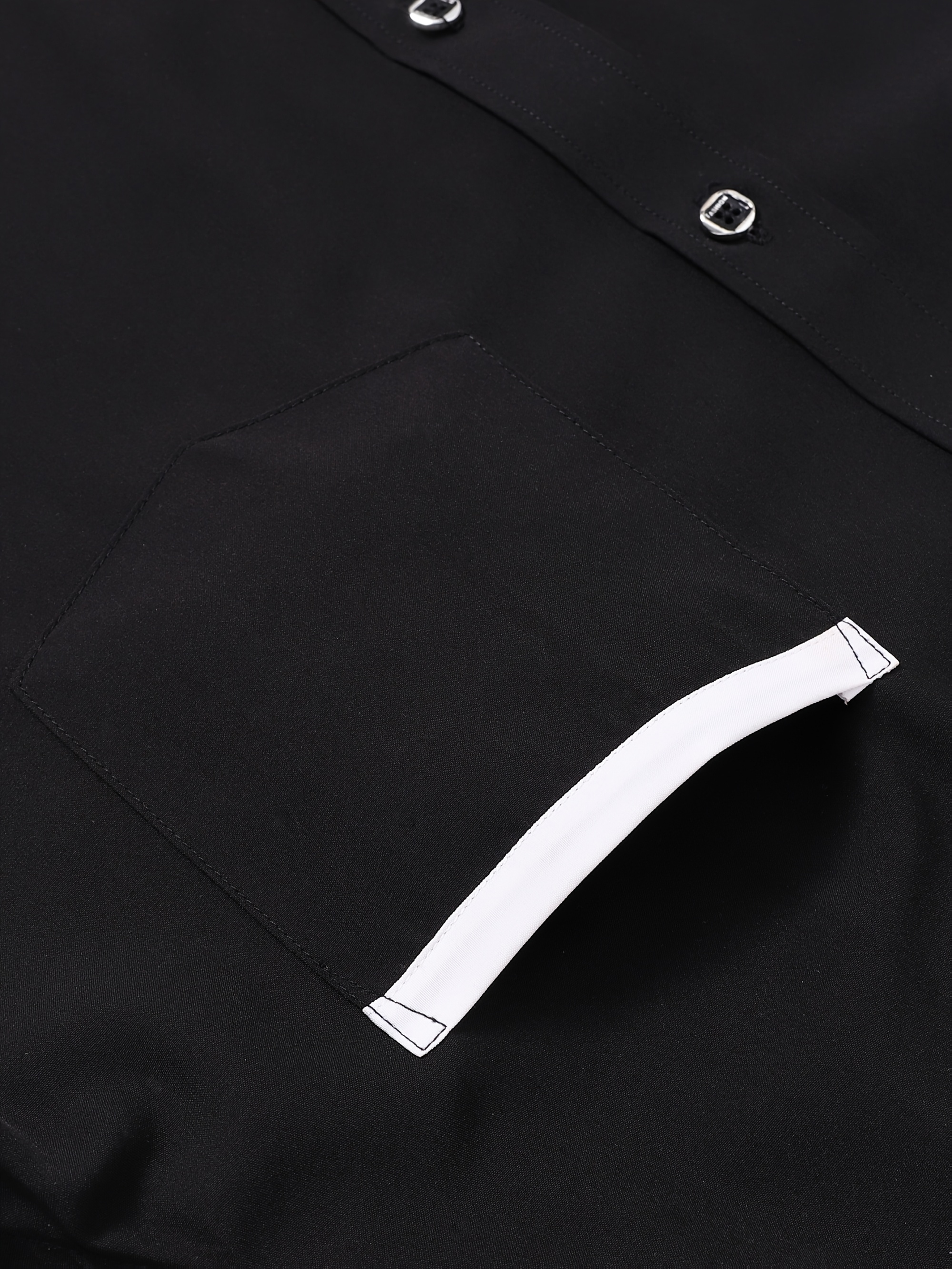 mens solid black short sleeve dress shirt collar diamond - Temu