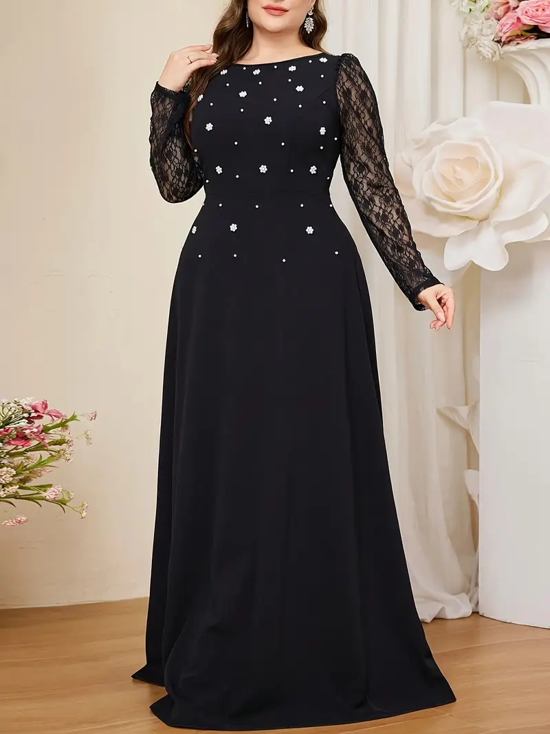 plus size plus size womens black fluffy pearl contrast lace - Temu Germany plus size plus size womens black fluffy pearl contrast lace - Temu Germany