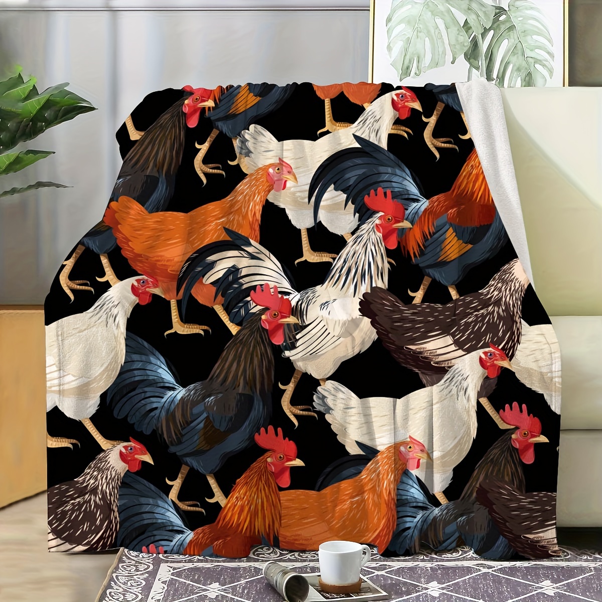 

& Hen Blanket - For , Sofa, Bed, Decor - Hypoallergenic, - For Boys, , Adults - All