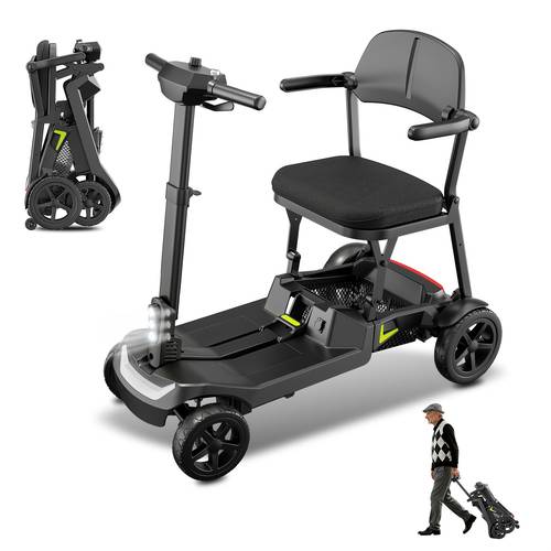 cadeira de rodas elétrica para idosos, cadeira de rodas elétrica de rodas, equipada com uma bateria de lítio de 12ah, 20km num só carregamento, apresentando um motor sem escovas e rodas com amortecimento de 20cm, dobrável, com uma capacidade de carga de 136kg