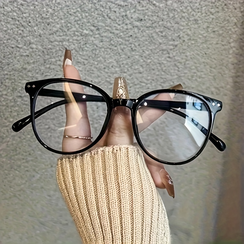 1 Pair Unisex Vintage Round Frame Cute Decorative Plain Glasses, Daily School Style Cute Eyeglasses Frame, Suitable For Photo Shoots And Outfits, Face Shaping, Unisex, Ideal Holiday Gift