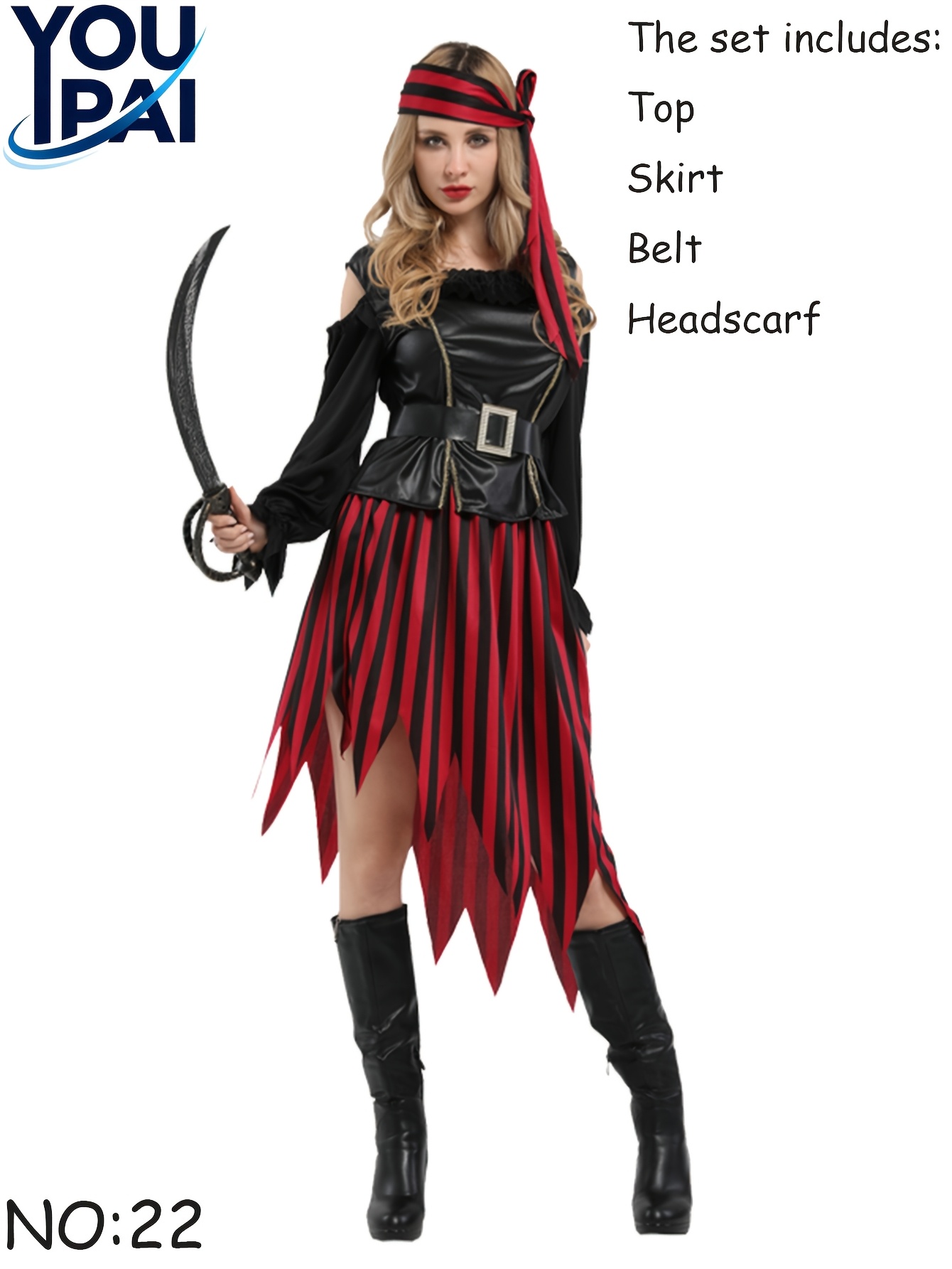 chinese dress ladies Off the Shoulder Pirate Lady Costume
