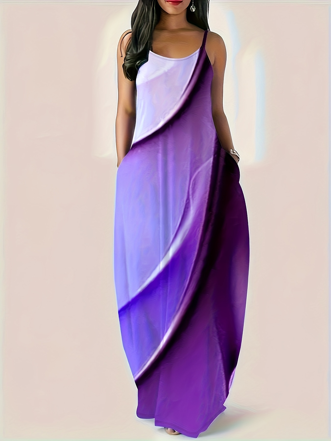 strapless open back dress Dark Purple Designer Marble Foil Work Flared Dress Set M main image 0