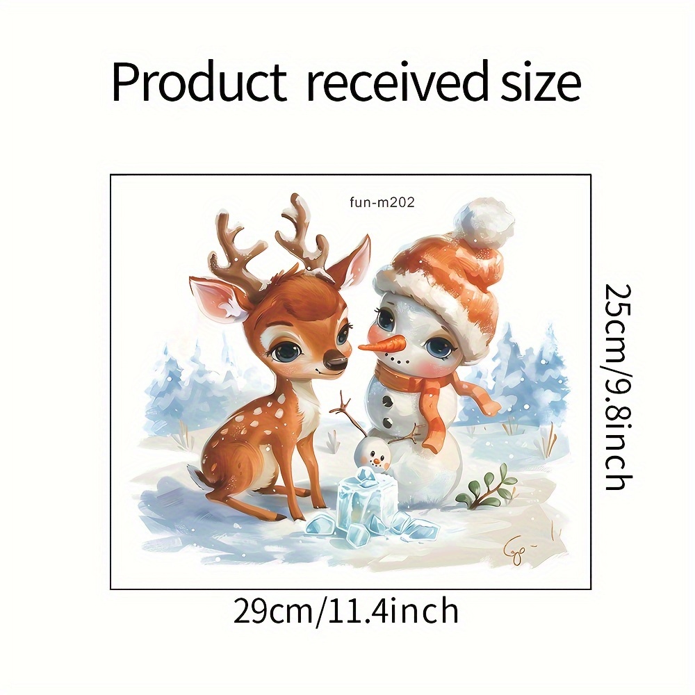 TEMU 1pc Christmas Wall Sticker, Cartoon Deer And Snowman Christmas Toilet Decal, Bathroom Restroom Home Decor Sticker, Removable Self-adhesive