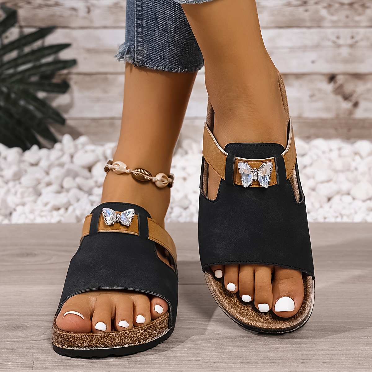 Women's Retro Thick-soled Bixson Sandals - Beach Slides, Soft, With A Comfortable Mid-heel Design, Perfect For Vacation , Holiday Footwear, Shoes. Elegant Women Shoes Shoes