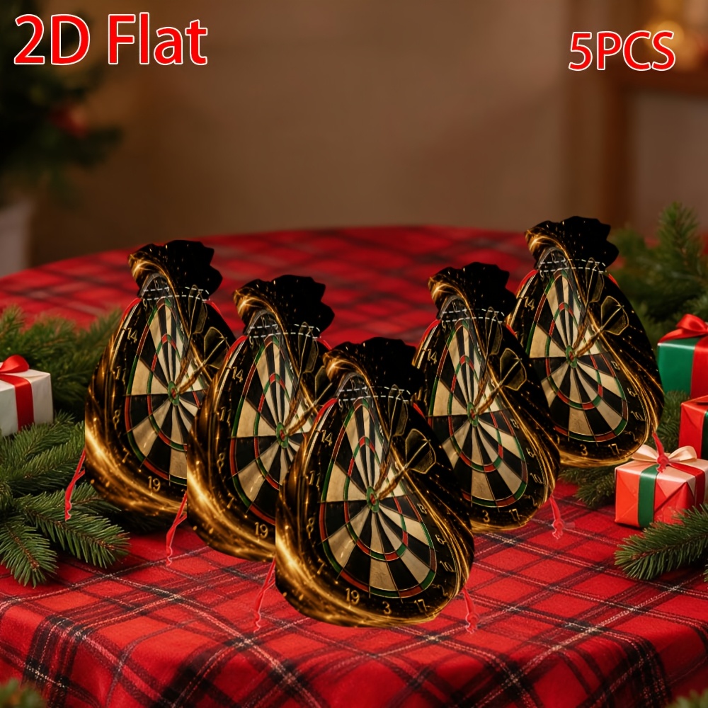 TEMU 5pcs Dart Gift Bags With Adjustable Drawstring Closure - Reusable Suitable For Christmas, Halloween Party Decorations, Dart-themed Party Favors,