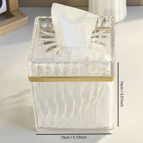 1 transparent tissue box in multiple styles made of sturdy and durable acrylic material with a stylish and attractive an ideal tissue holder for decoration in homes living restaurants and other venues