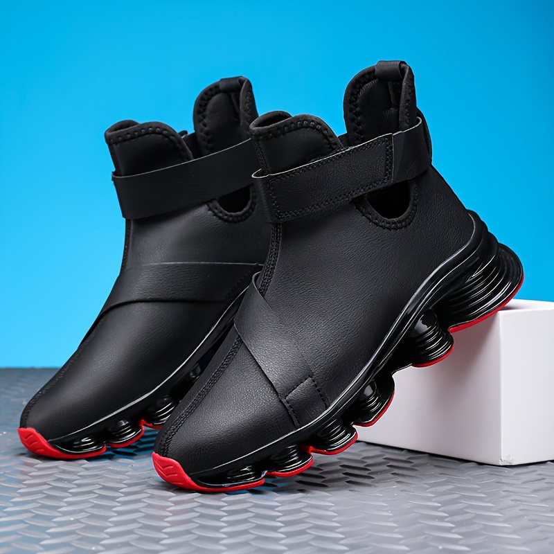 mens high top sneakers non slip shock absorbing blade Temu Poland