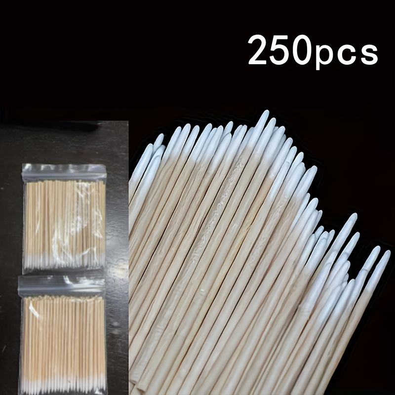 250pcs Precision Nail Polish Removal Swabs - Portable, Clean Swab Head, Ideal For Manicure, Makeup Correction And Nail Art