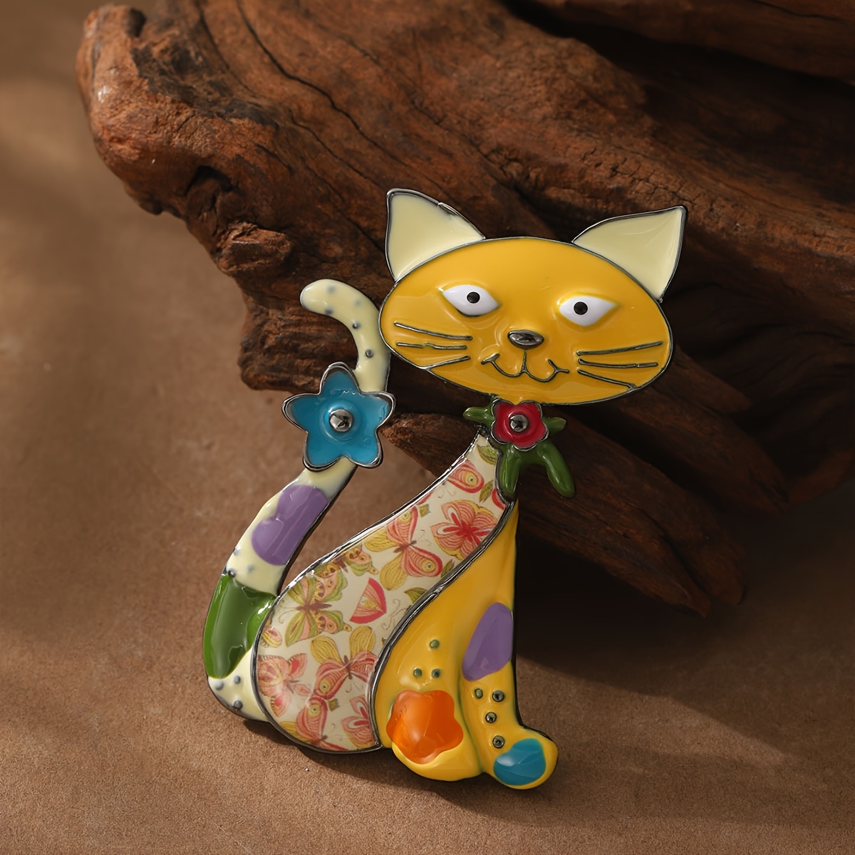 TEMU COCO Broche Chat - Accessoire de Robe Adorable - Broche Bohème Noir Pistolet en Alliage Galvanisé