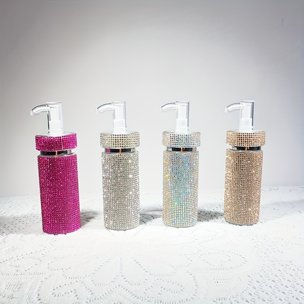 

100ml/3.4oz Sparkling Diamond Travel Bottle For Lotion, Shampoo & Body Wash - Hypoallergenic Plastic,, Shampoo Bottle