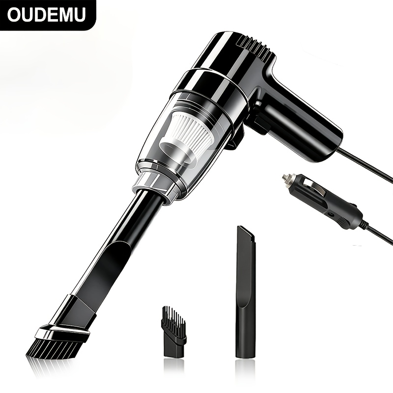 TEMU Handheld Corded Car Vacuum Cleaner With 4m Extended Power Cord, For Car Power Supply, High For Wet And Dry Use, Portable Car Cleaning Tool, Mini