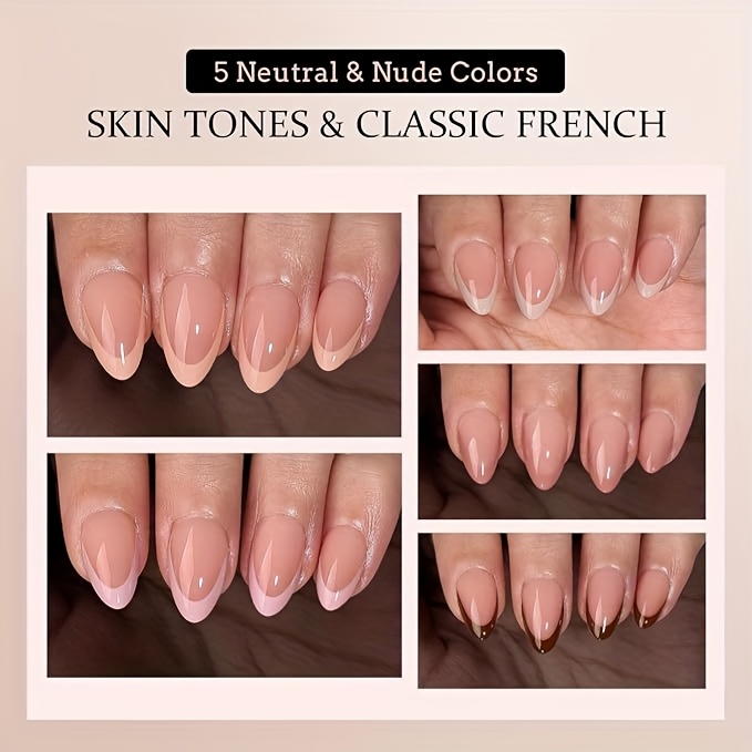 Kurze Mandel-Nagelspitzen Für Gel-Veränderungen – 12 Größen, 600 Stück, Halb Durchsichtig Matte French Tip-Spitzen