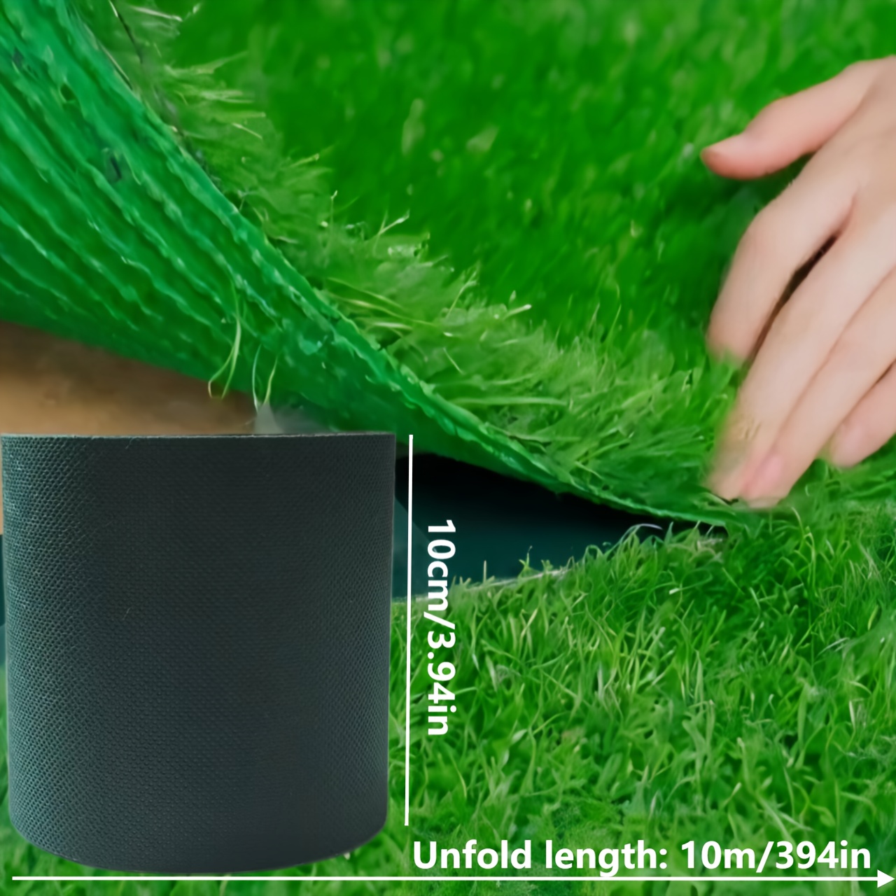 TEMU 10-meter Self-adhesive Artificial Grass Seam Tape - Heavy Duty Repair Tape For Seamless Lawn Installation, Landscaping, Garden, Playground And ,