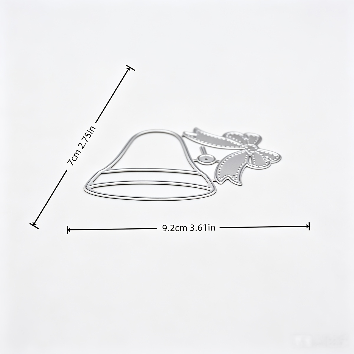 TEMU 1 Bell-shaped Metal Cutting Die, Suitable For Scrapbooking Embellishments, Embossing, And Card Making. Ideal For Scrapbooking, Card Making, And