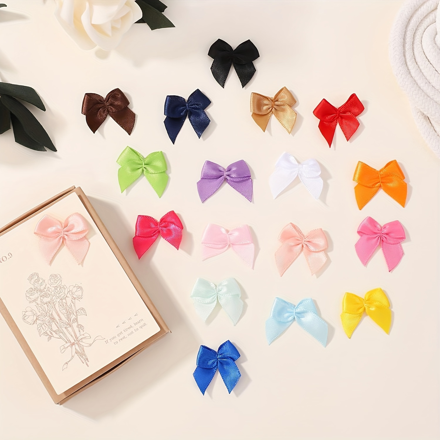 Assortiment De 20 Nœuds Papillons - Tissu Coloré - 20-25mm - Déco Ou Couture