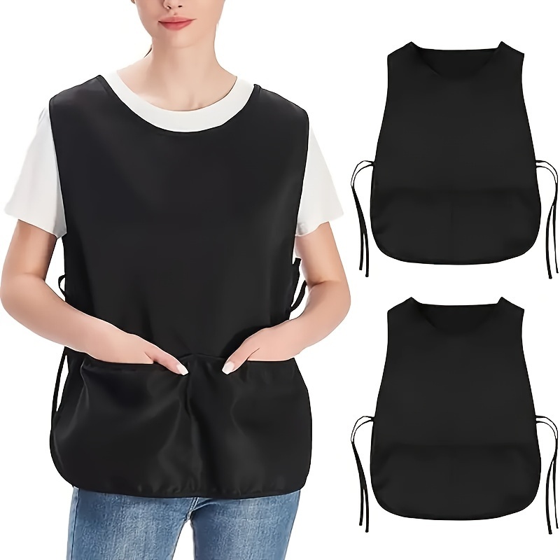 

1pc Unisex Hairdressing Apron, Adjustable Polyester Salon Apron With Pocket, Professional Barber Stylist Work Wear, Durable Makeup Artist Apron