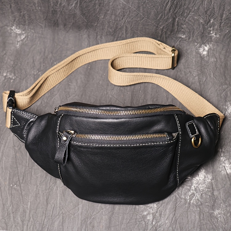 Vintage Large Capacity PU Crossbody Waist Bag Unisex