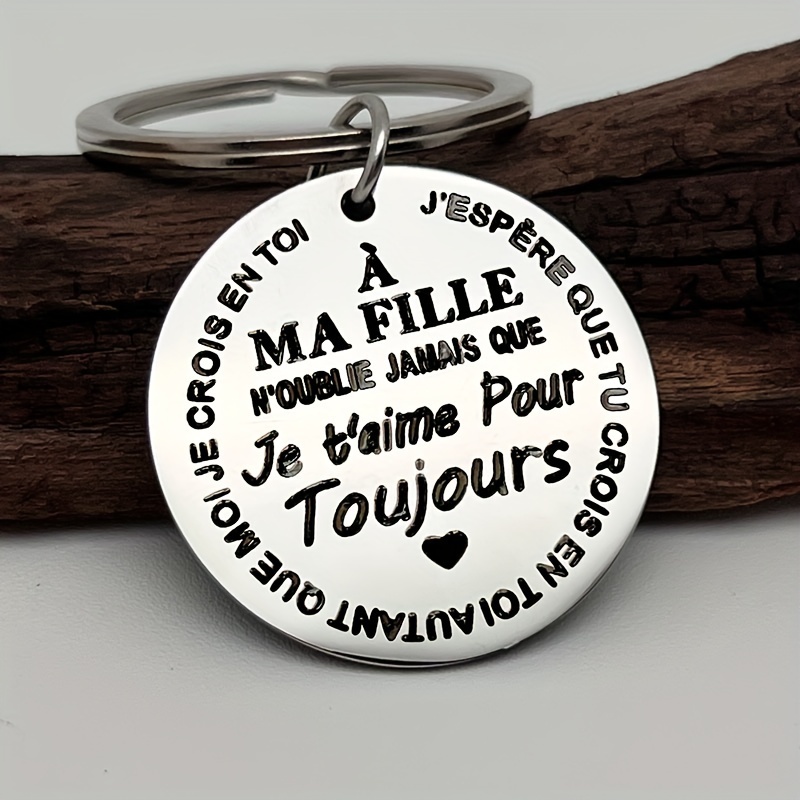 

- en inoxydable d' française - Breloque gravée de décontracté, cadeau l'obtention du diplôme et