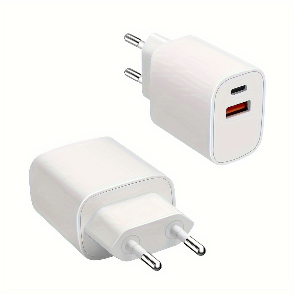 

20w Two-port , Usb C Charger , Wall Charger 20w Usb-c Usb-a Adapter For Iphone 15 14 11 Pro Max Xr Xs 8 7, , Pixel, Ipad, Samsung More-white-1pc