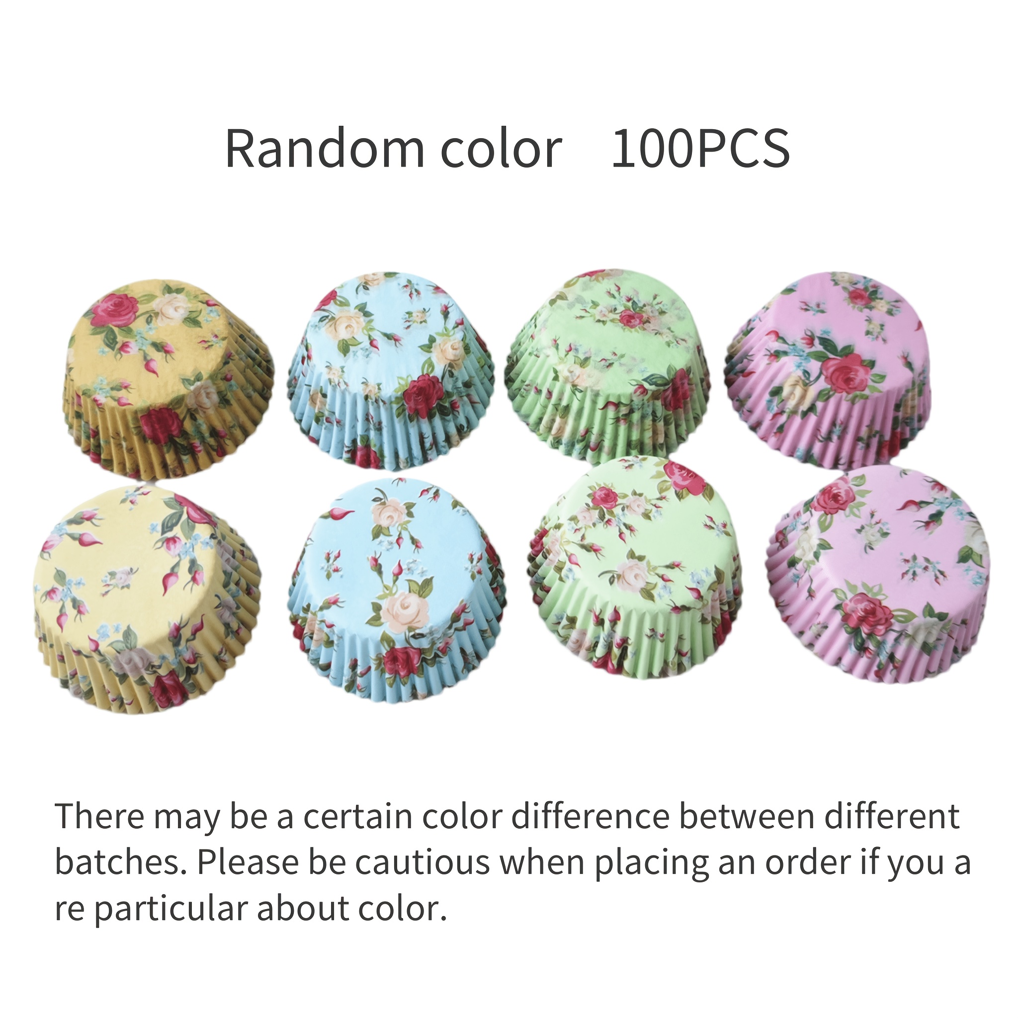 TEMU 100 db Nyomtatott Papír Muffin Pohár, Muffin Formák, Sütemény Poharak, Sütemény Formák