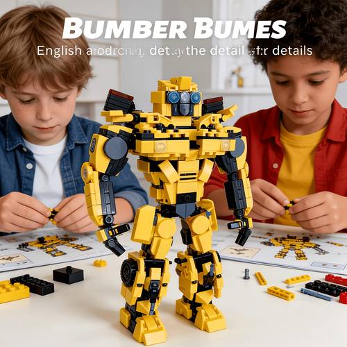 imagen del artículo bloques de construcción de vehículo robot : material abs premium, coleccionable educativo y regalo de vacaciones
