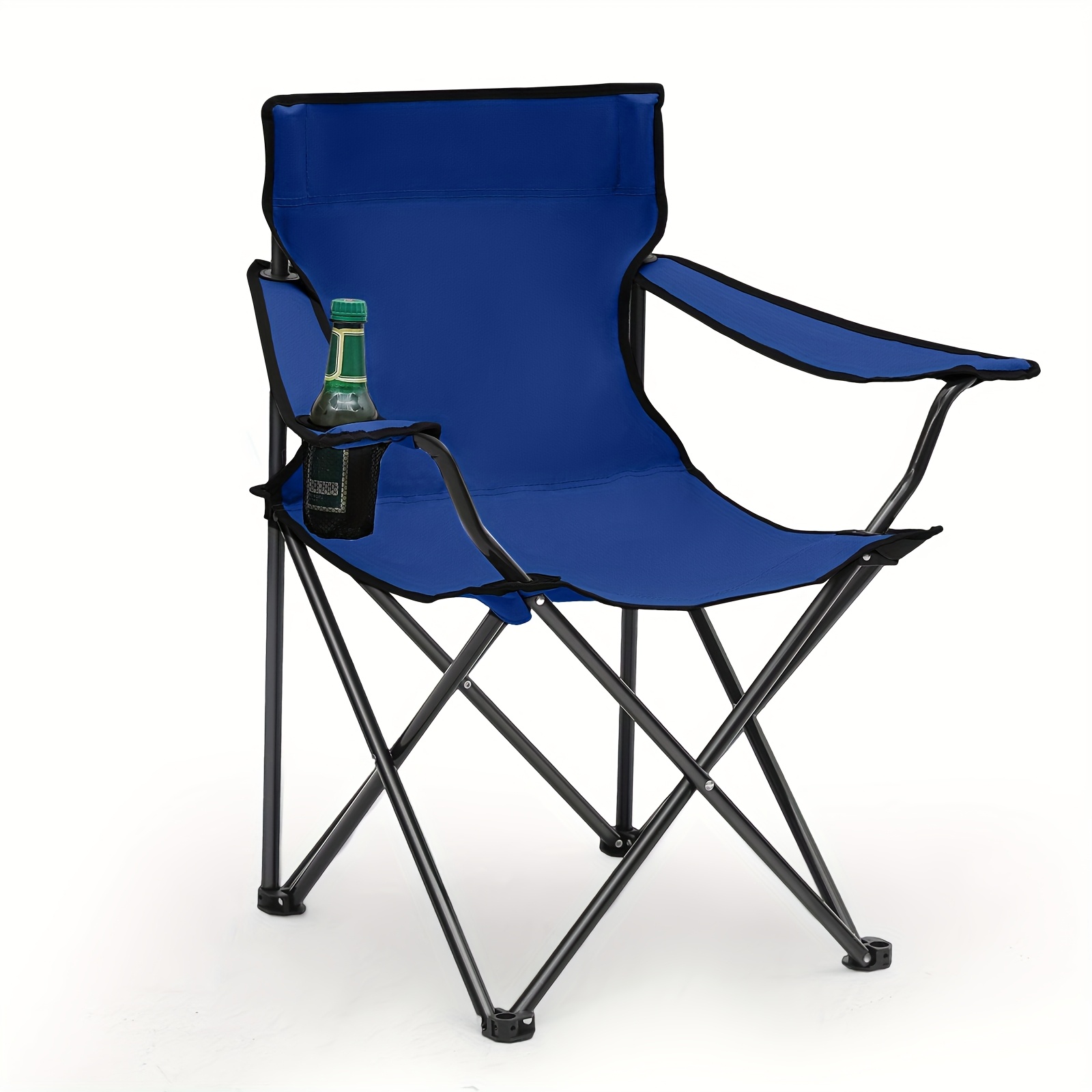 TEMU Sunula 1/2pcs Chaise de Camping Chaise Pliante 100kg, Avec Porte-Gobelet, Chaise de Camping Pliable, Chaise Pliante d'Extérieur Pour Extérieur,