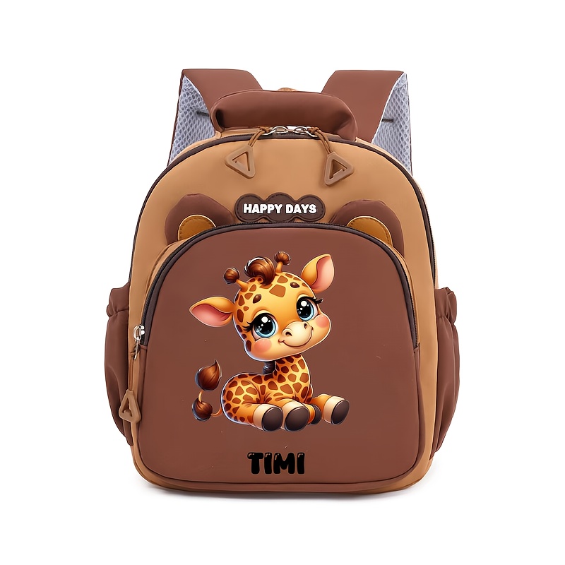 TEMU A Relaxed Backpack That Allows Personalization With Names, Numbers, Dates, And Various Texts. Offered In Black, Brown, And Pink, This Small
