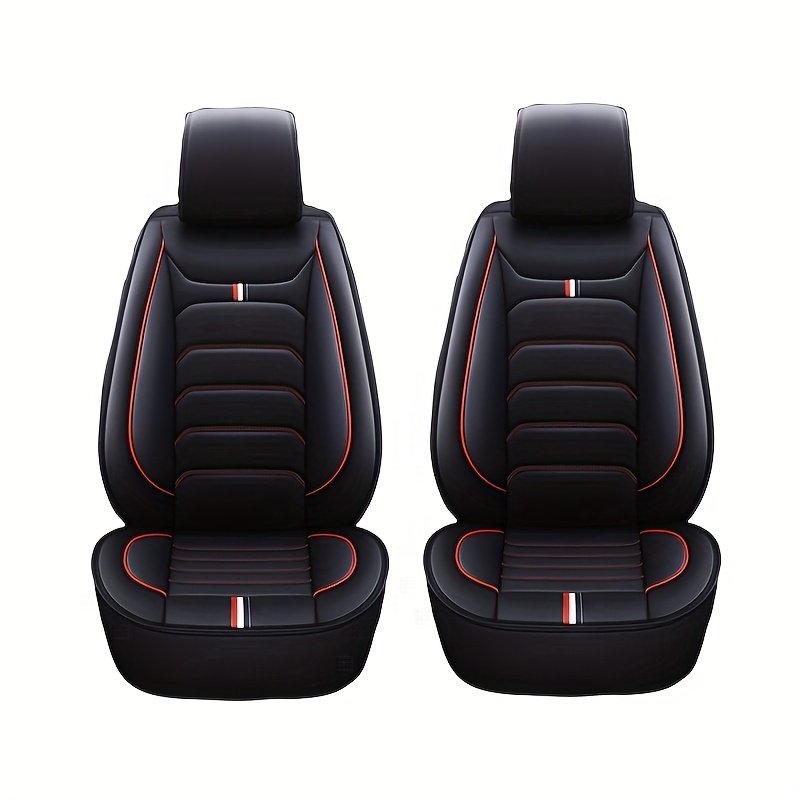 TEMU 5 Sets Of Full Coverage Pu Leather Car Leather Covers, Suv Car Accessories Car Seat Protector Pads, Universal Car Seat Protector Car Accessories Fashion Decoration, Christmas Gift