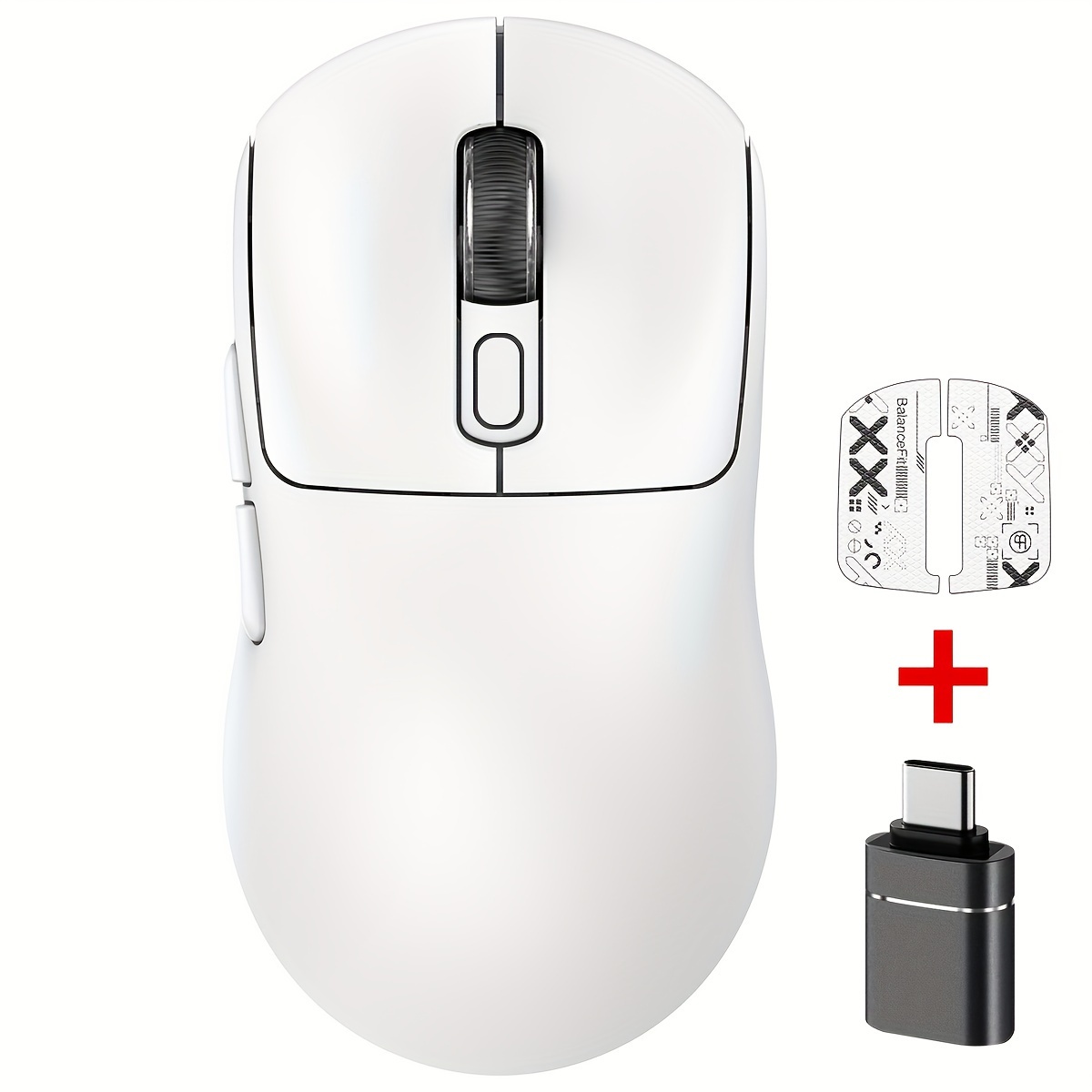 Effortless Use, Rechargeable Wireless Mouse - * Wireless 5.2 &amp; USB 2.4G *, Portable Design for * Laptops, iPads, *, PCs, and Phones - * in Black, Pink, Light Blue, Versatile * Mouse|Minimalist Mouse Design|* Mouse