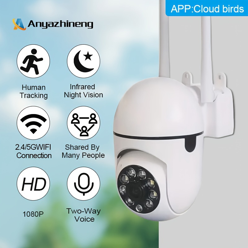 1080p Hd Wireless Smart Home Camera With Automatic Tracking - Temu