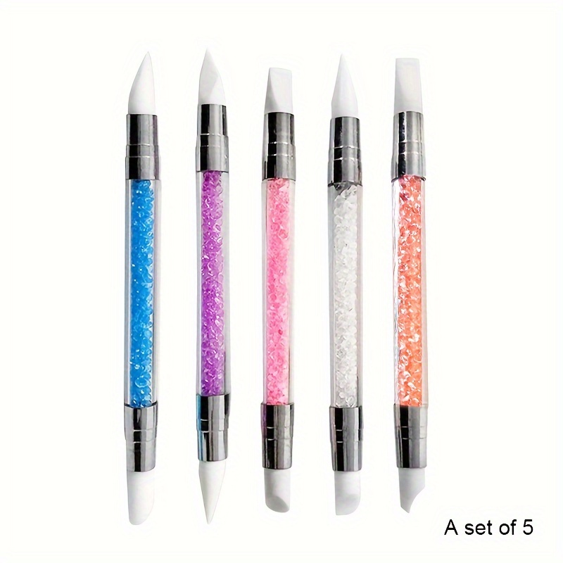 Double pointed Silicone Nail Polish Sculpting Pen Set Diy - Temu
