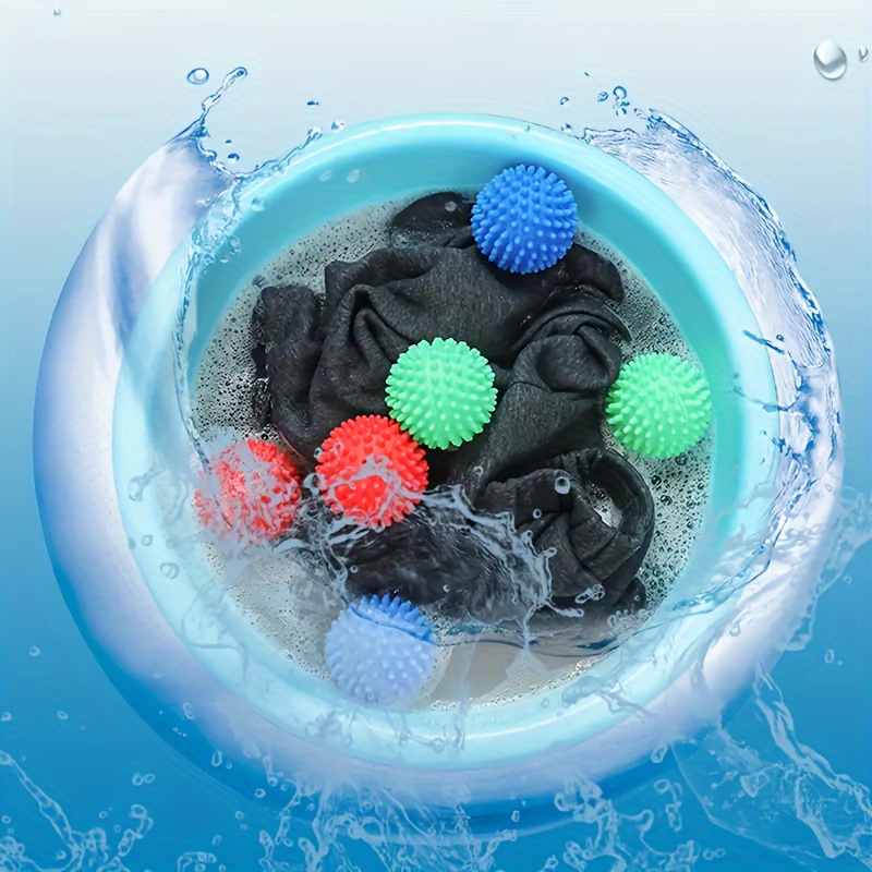 2/4/6pcs Reusable Laundry Balls - Anti-Tangle, Fabric Softener, Stain Remover - Essential Washing & Drying Aid For Soft, Clean Clothes - Random Colors, Halloween gift, Christmas gift