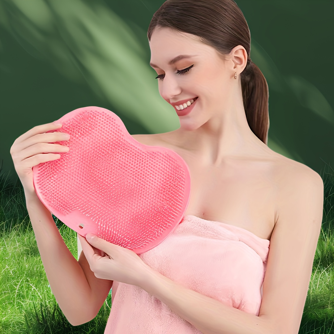 2-PCS TPR Non-Slip Back & Foot Scrubber Massager Set | Dual-Sized Exfoliating Pad For Deep Cleansing & Improved Blood Circulation | Pink/Blue Options | Spa-Grade Bath Accessory