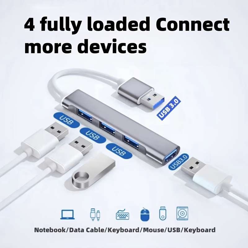 3-puerto usb 3.0 hub adaptador con conector tipo-c, diseño  , compatibilidad universal para teléfonos, teclados, ratones, dispositivos con alimentación usb, hembra a  ,   y reproducir, compacto para viajes detalles 5