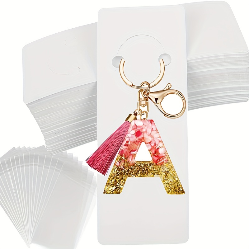 Image of 100pcs Jewelry Display Cards With Protective Covers - Premium Necklace, Earring, And Keychain Display Tags - Craft Display For Small And Gift Presentations - White, Black, Dark Khaki