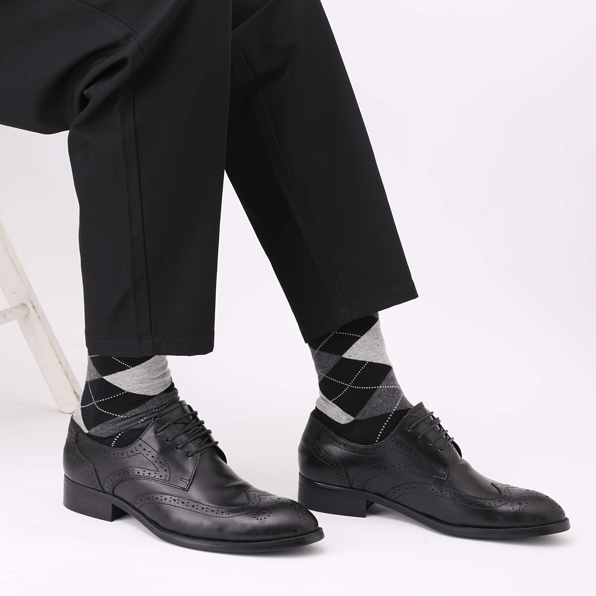 6 size mens business casual socks crew socks dress - Temu