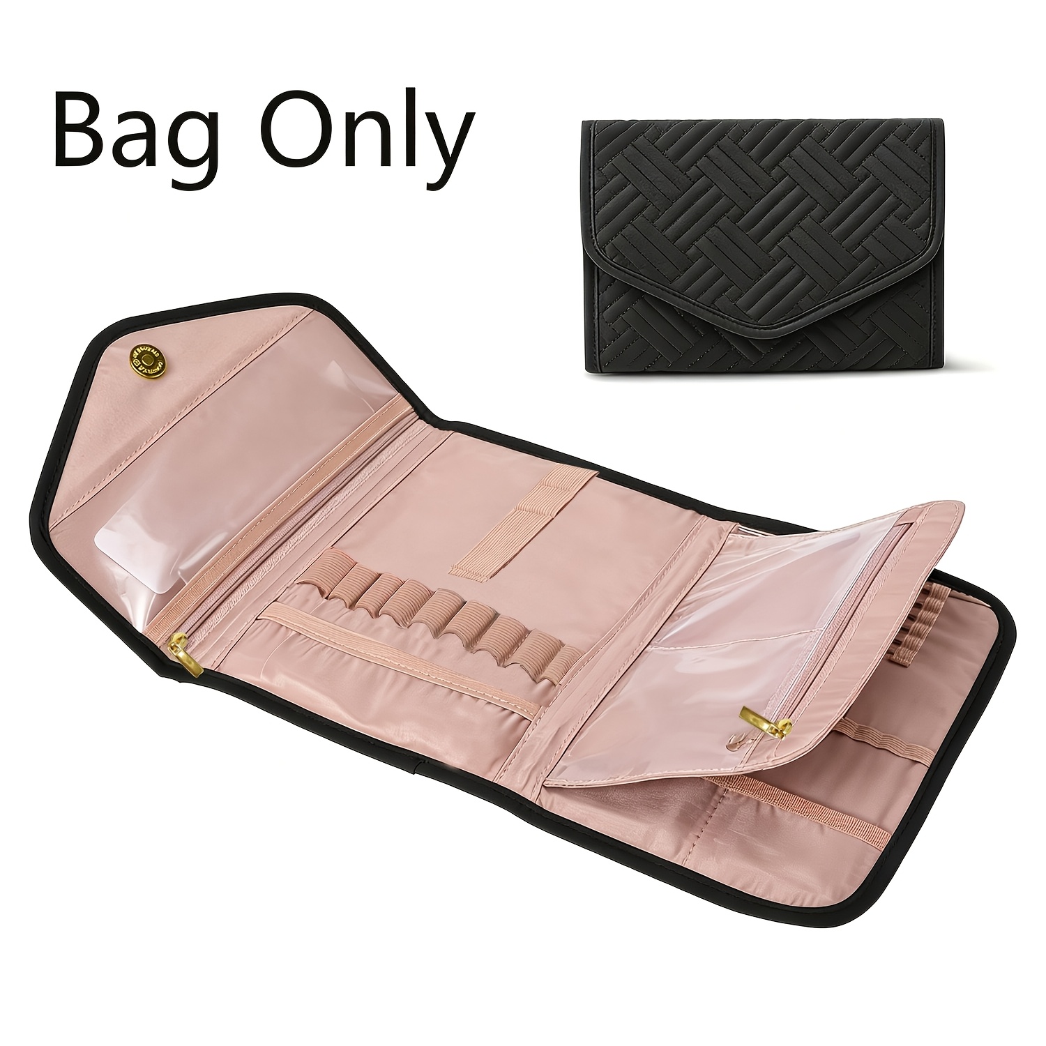 Image of Crochet Hook Case Foldable Organizer Knitting And Crochet Supplies Accessory (bag )