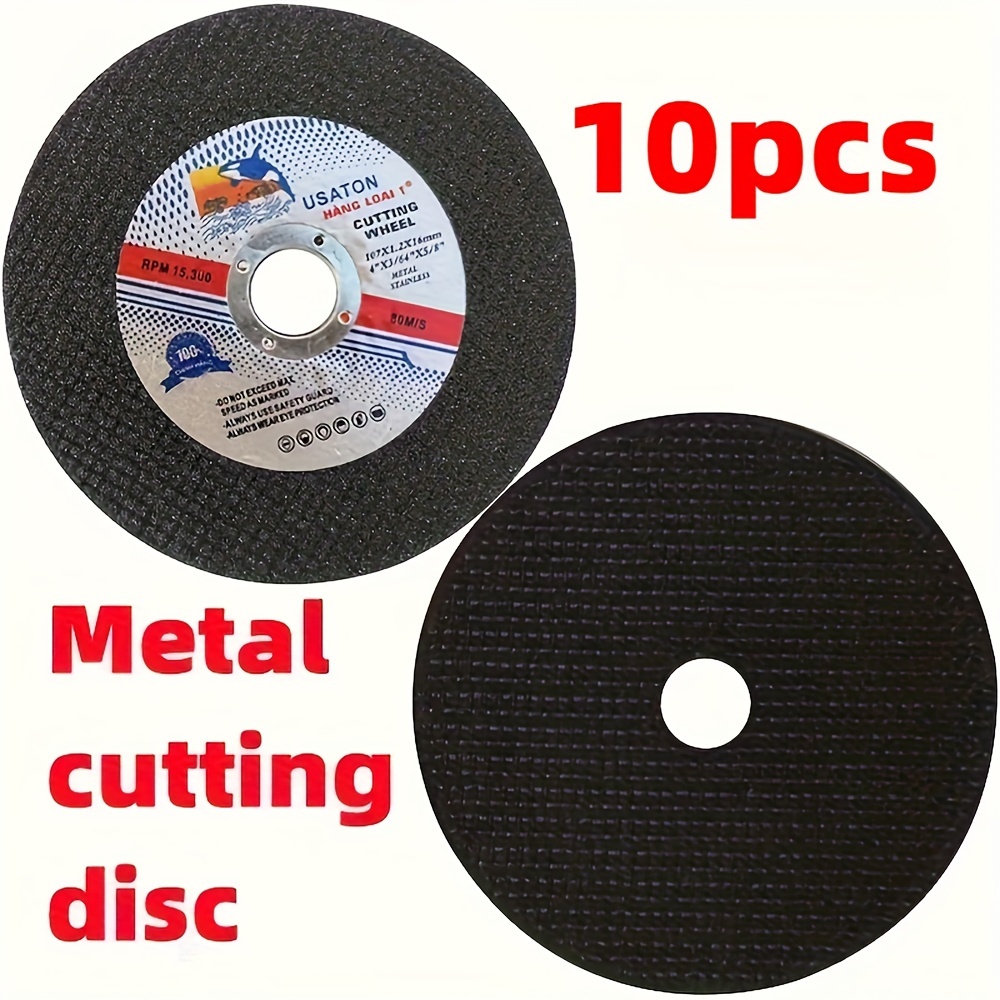 

Pack de 10 Disques de Coupe en Acier Inoxydable de 107Mm - Meules à Double Grain pour Métal & Résine, Lames de Scie Durables Incluses pour Meules de Meuleuse de Métal